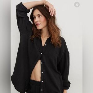 Aerie Pool to Party Button Up Shirt